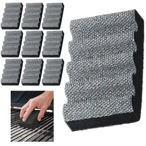 10 BBQ Grill Sponge Oven Rack Cleaner Griddle Cleaning Pads Scouring Heavy Duty