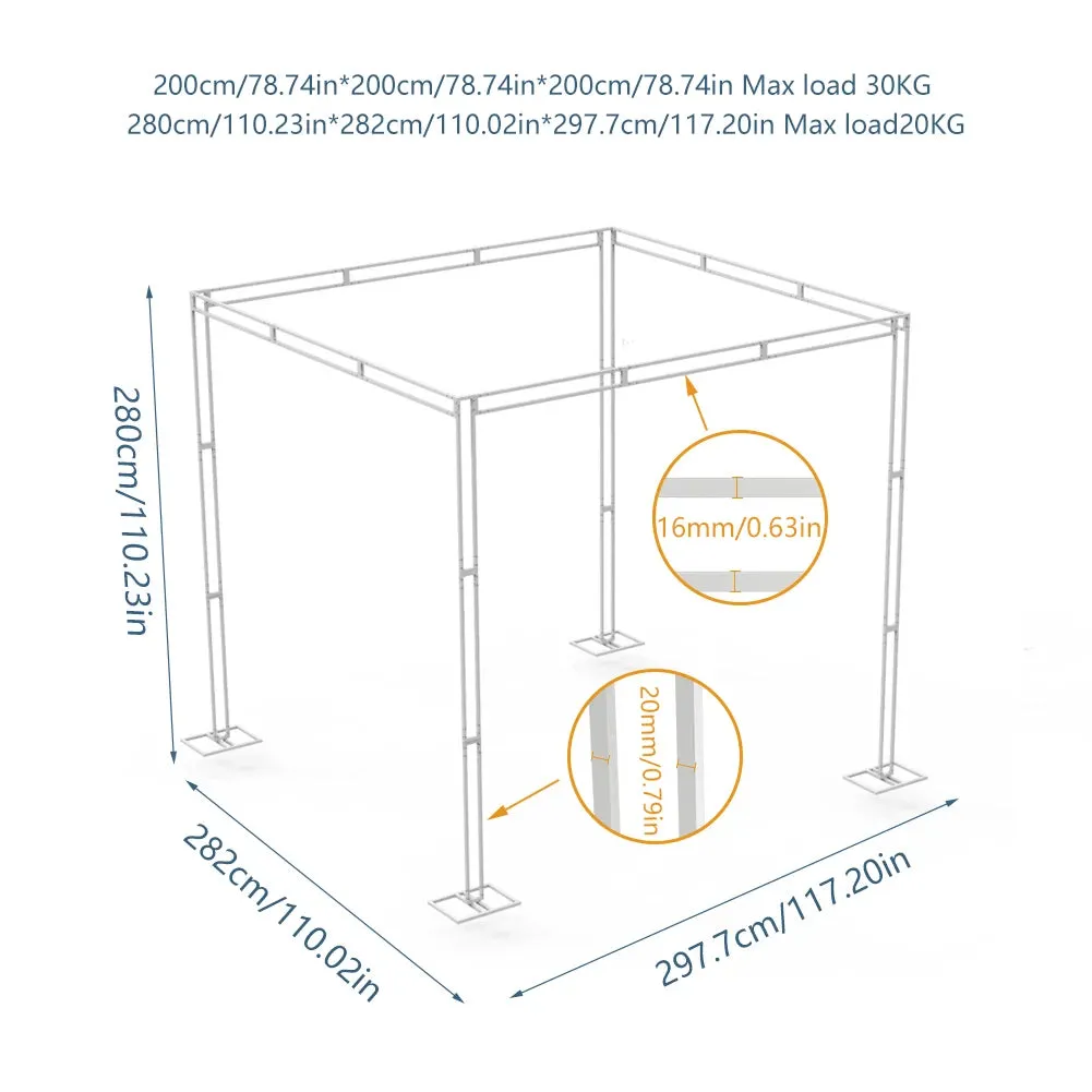 10X10 Heavy Duty Wedding Backdrop Stand
