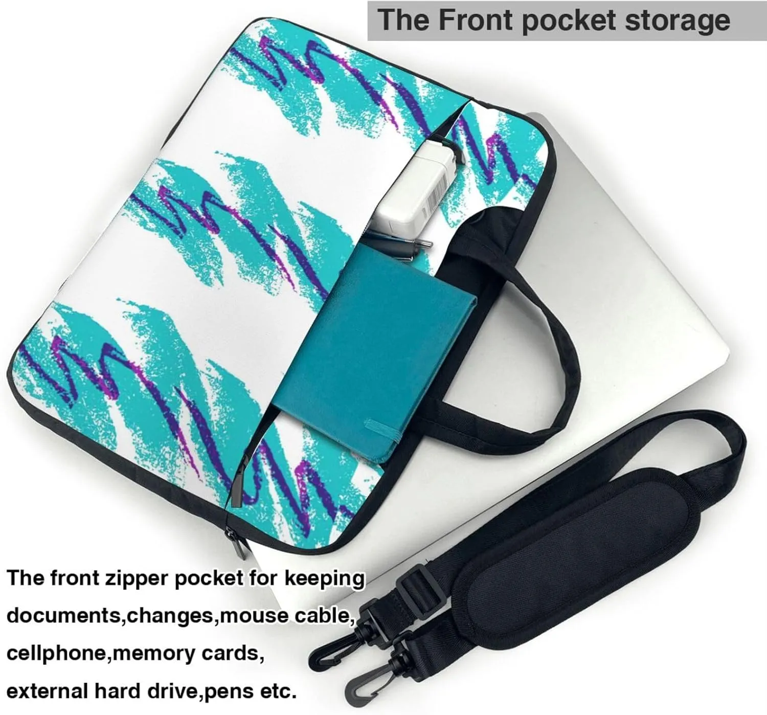 90's Cup Design Print Work Casual Office Laptop Shoulder Messenger Bag 13 inch 14 inch 15.6 inch