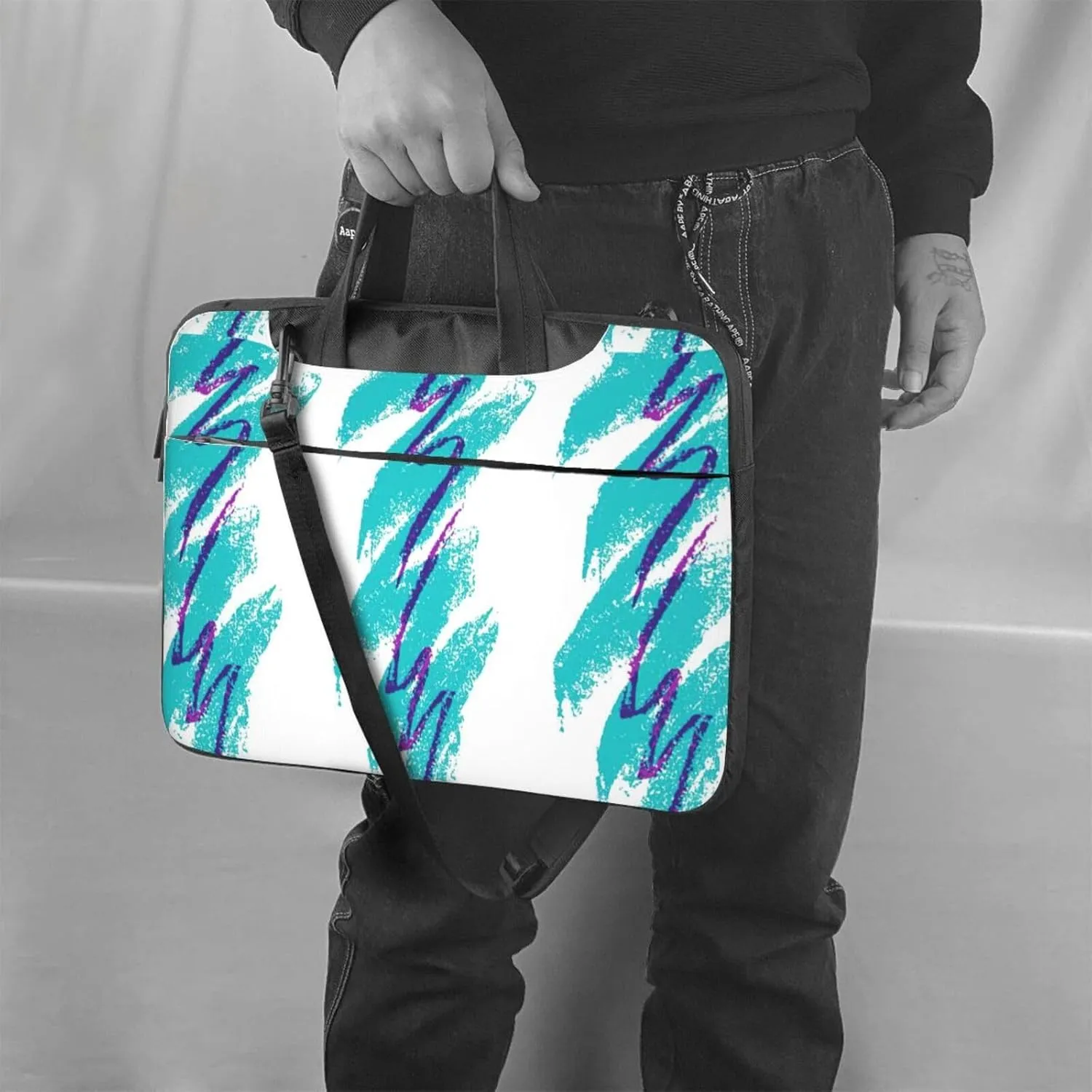 90's Cup Design Print Work Casual Office Laptop Shoulder Messenger Bag 13 inch 14 inch 15.6 inch