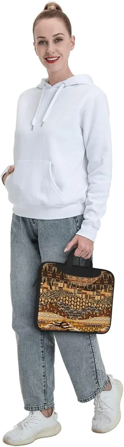 African Style Patchwork Print Work Casual Office Laptop Shoulder Messenger Bag 13 inch 14 inch 15.6 inch