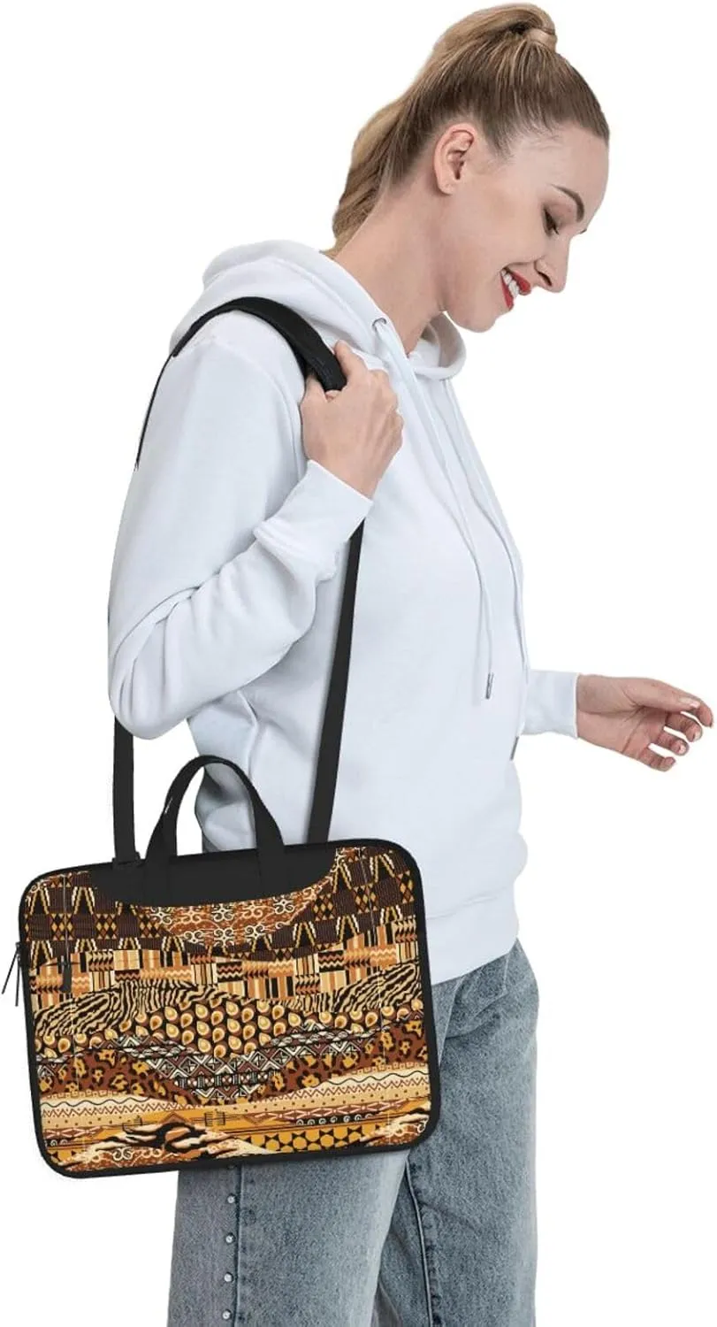 African Style Patchwork Print Work Casual Office Laptop Shoulder Messenger Bag 13 inch 14 inch 15.6 inch