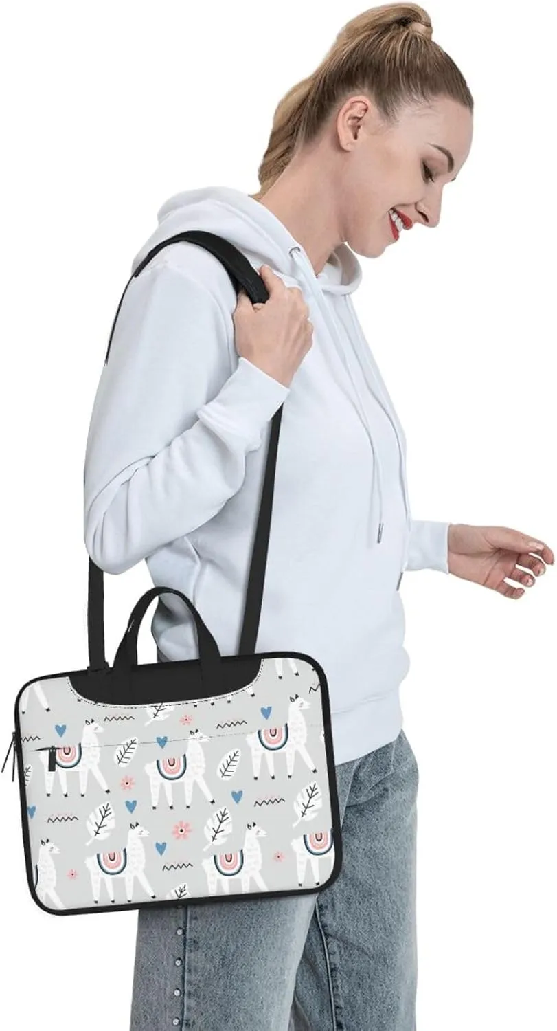 Alpaca Print Work Casual Office Laptop Shoulder Messenger Bag 13 inch 14 inch 15.6 inch