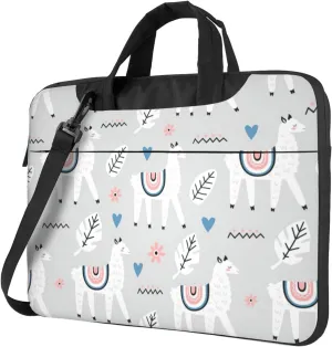 Alpaca Print Work Casual Office Laptop Shoulder Messenger Bag 13 inch 14 inch 15.6 inch