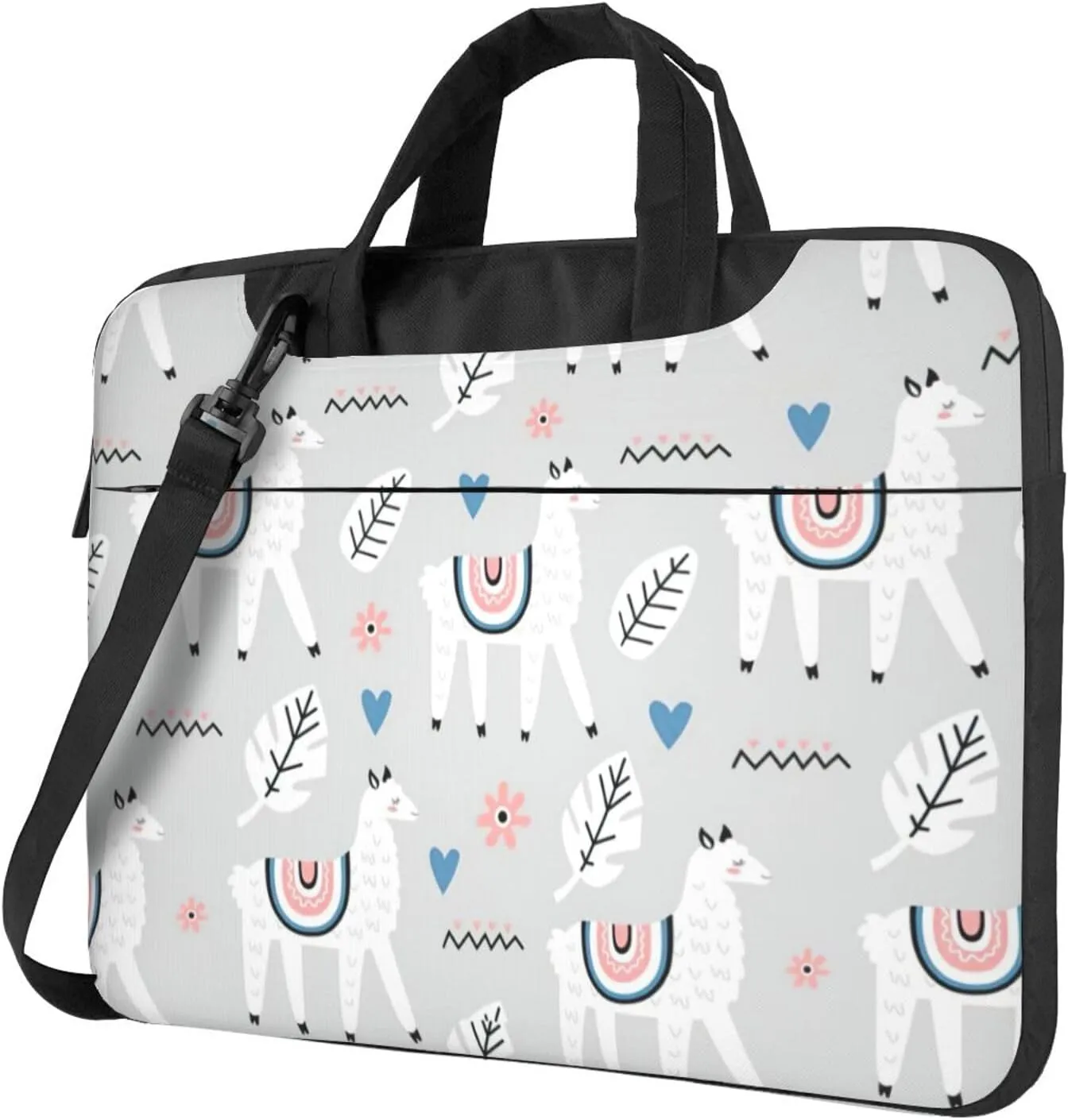 Alpaca Print Work Casual Office Laptop Shoulder Messenger Bag 13 inch 14 inch 15.6 inch