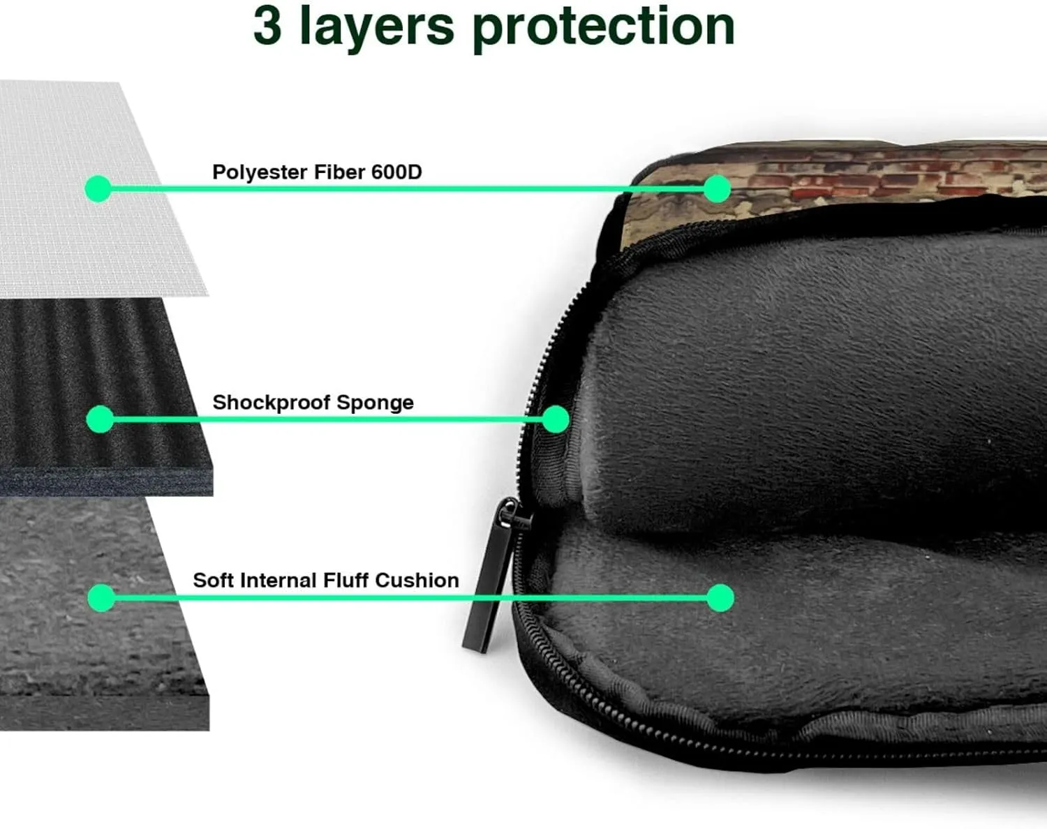 Ancient Worn Brick Wall Print Work Casual Office Laptop Shoulder Messenger Bag 13 inch 14 inch 15.6 inch