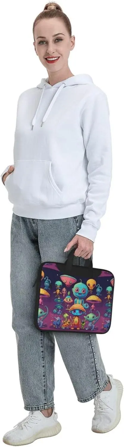 Astronaut And Alien Print Work Casual Office Laptop Shoulder Messenger Bag 13 inch 14 inch 15.6 inch