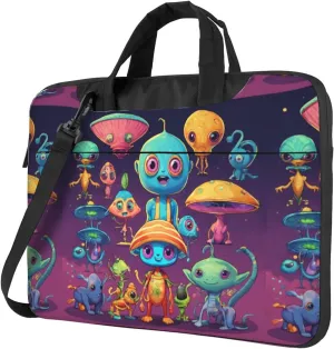 Astronaut And Alien Print Work Casual Office Laptop Shoulder Messenger Bag 13 inch 14 inch 15.6 inch
