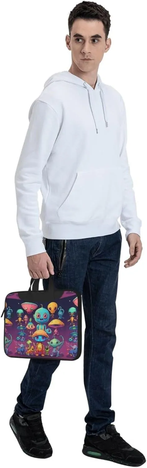 Astronaut And Alien Print Work Casual Office Laptop Shoulder Messenger Bag 13 inch 14 inch 15.6 inch