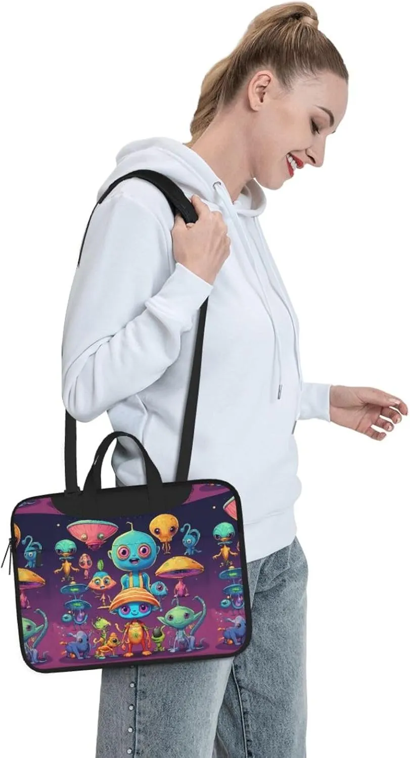 Astronaut And Alien Print Work Casual Office Laptop Shoulder Messenger Bag 13 inch 14 inch 15.6 inch