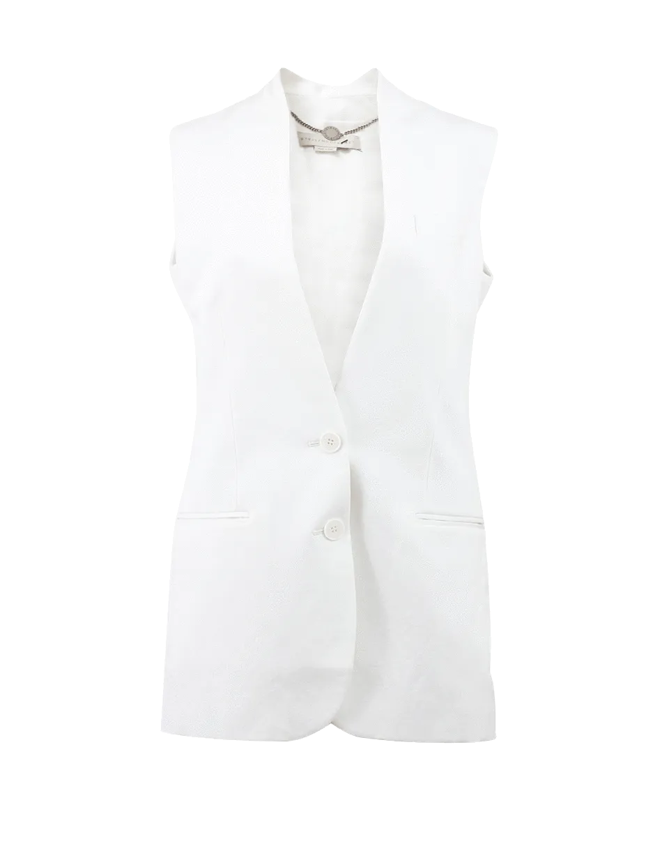 Asymmetrical Washed Cotton Vest