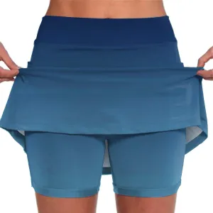 Athletic Mini Skirts for Women Gradient Color Gym Tennis Mini Skirt Running Workout Golf Skorts Inner Shorts Activewear 2024