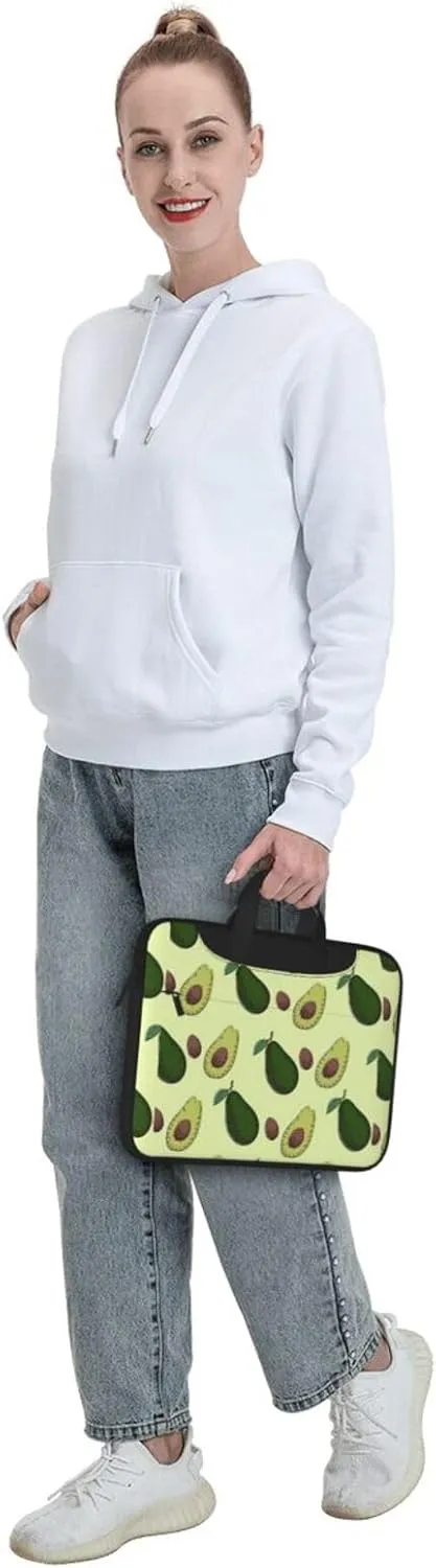 Avocado Fruit Print Work Casual Office Laptop Shoulder Messenger Bag 13 inch 14 inch 15.6 inch