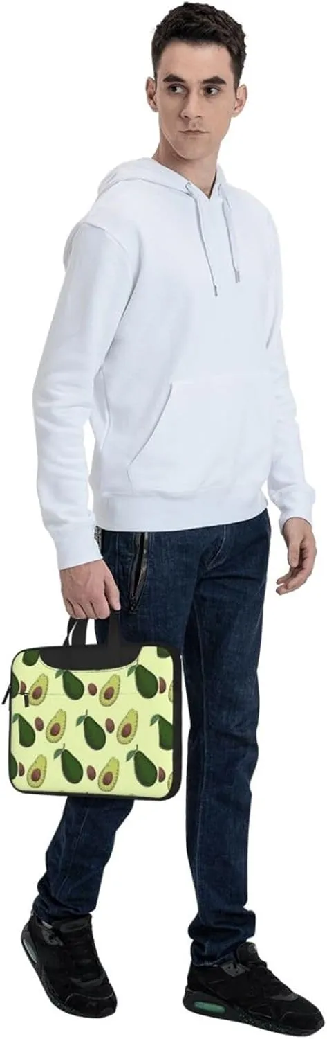 Avocado Fruit Print Work Casual Office Laptop Shoulder Messenger Bag 13 inch 14 inch 15.6 inch