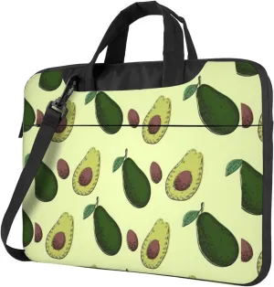 Avocado Fruit Print Work Casual Office Laptop Shoulder Messenger Bag 13 inch 14 inch 15.6 inch