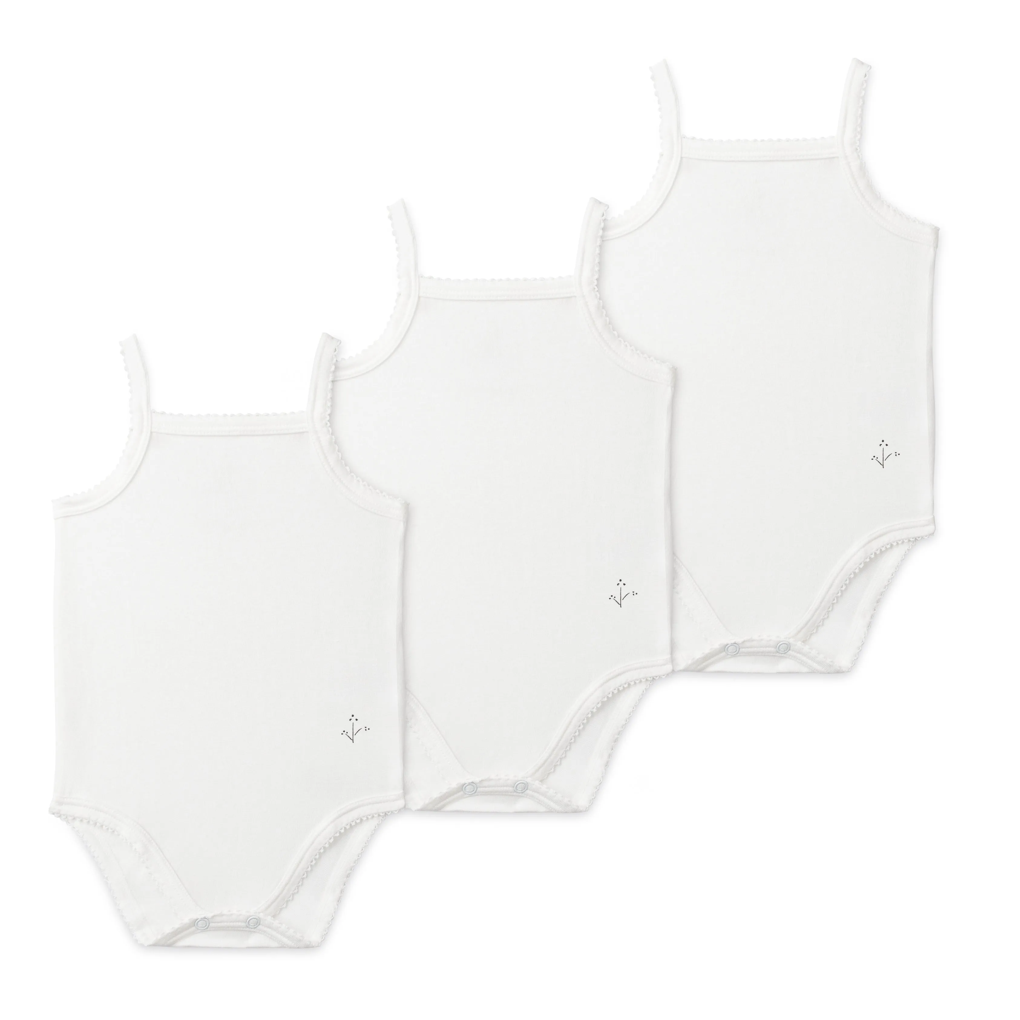 Baby Girl Undershirts - White