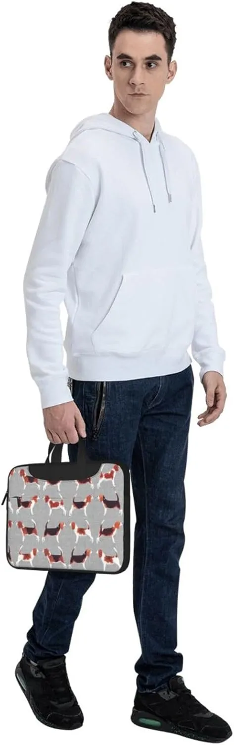 beagle patterns Print Work Casual Office Laptop Shoulder Messenger Bag 13 inch 14 inch 15.6 inch