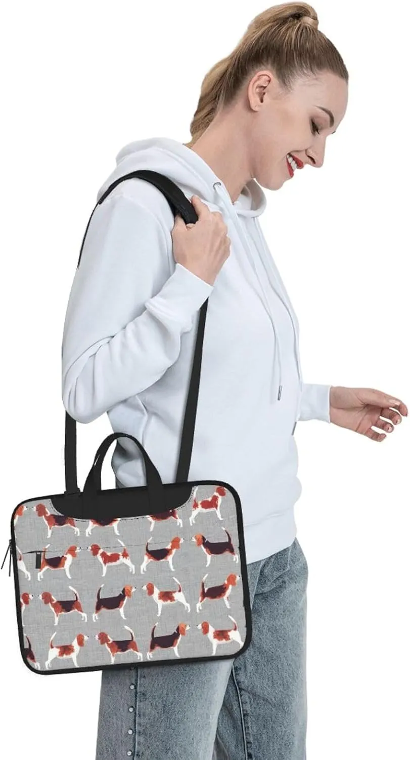 beagle patterns Print Work Casual Office Laptop Shoulder Messenger Bag 13 inch 14 inch 15.6 inch