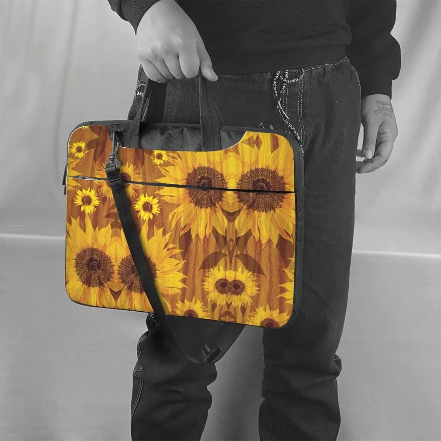 Beautiful sunflowers Print Work Casual Office Laptop Shoulder Messenger Bag 13 inch 14 inch 15.6 inch
