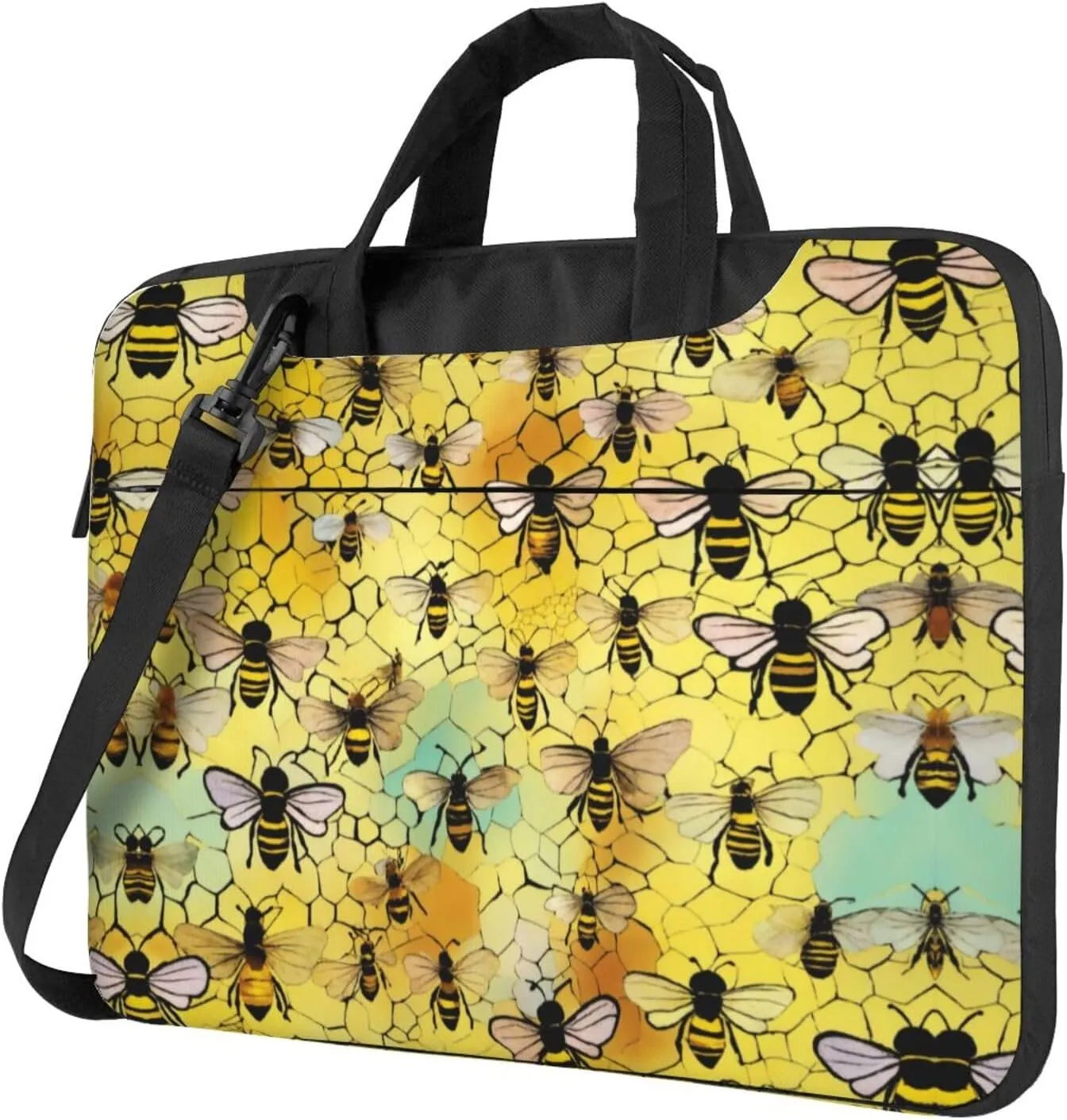 Bee flying Print Work Casual Office Laptop Shoulder Messenger Bag 13 inch 14 inch 15.6 inch