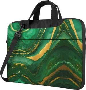 black and gold geometric Print Work Casual Office Laptop Shoulder Messenger Bag 13 inch 14 inch 15.6 inch