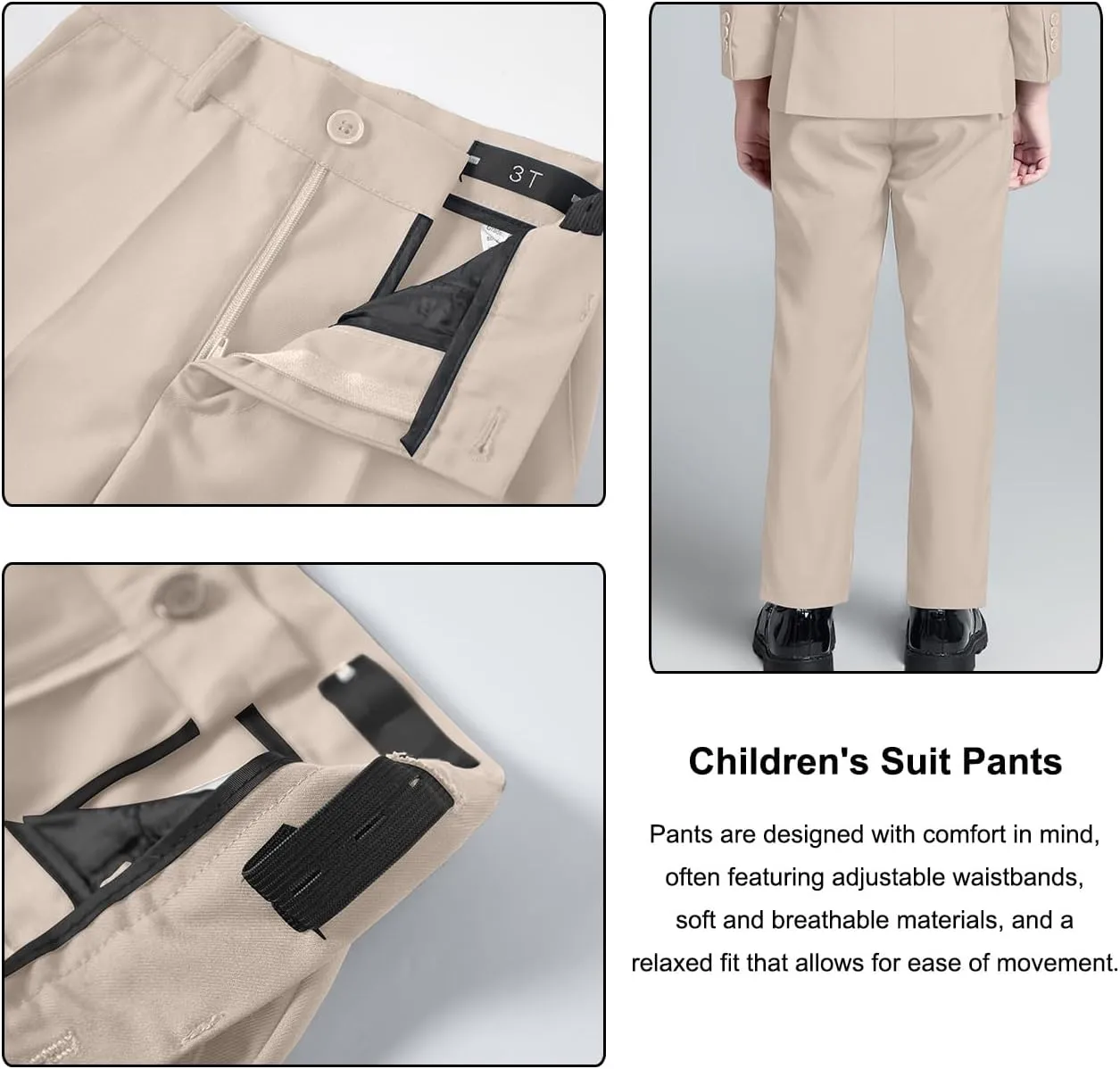 Boys Suit for Kids Teens Formal 5 Piece Tuxedo Suit Set