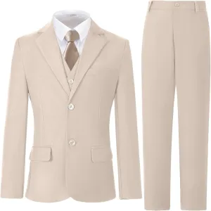 Boys Suit for Kids Teens Formal 5 Piece Tuxedo Suit Set