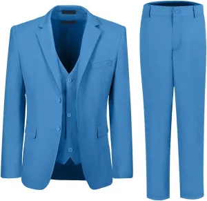 Boys Suits 3 Piece Slim Fit Suit Set Dresswear Ring Bearer Outfit for Boy
