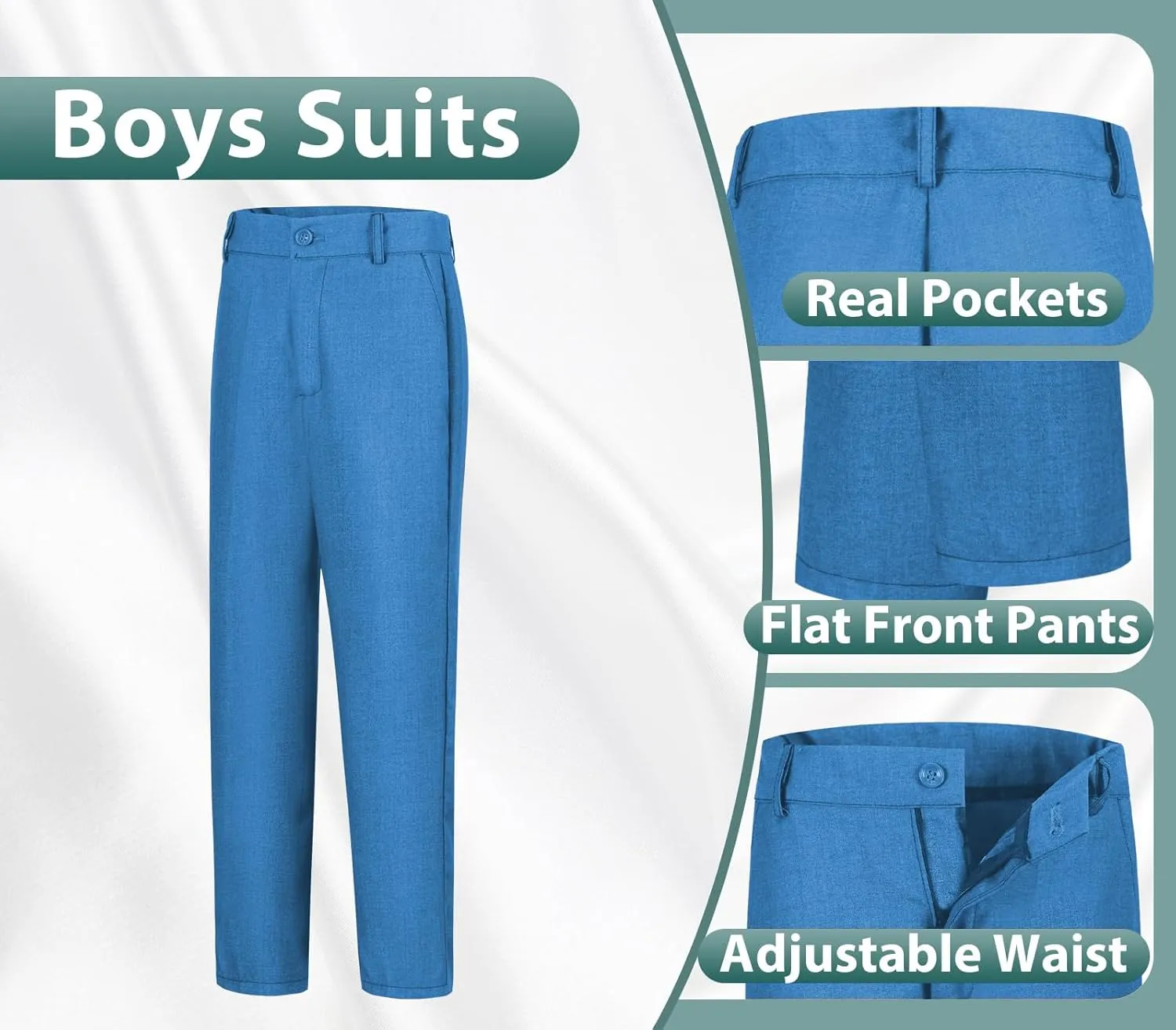 Boys Suits 3 Piece Slim Fit Suit Set Dresswear Ring Bearer Outfit for Boy
