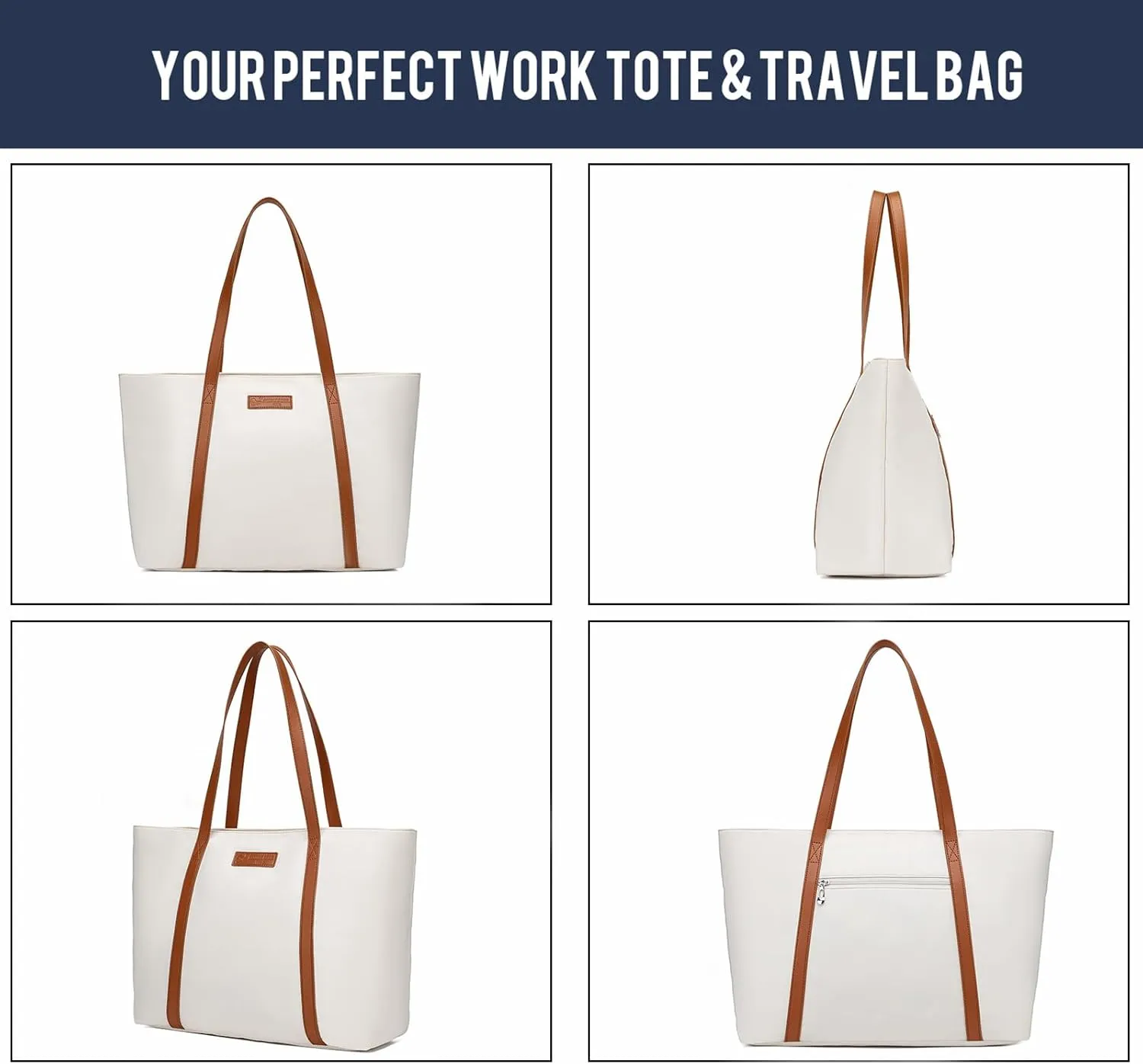 BUG Lightweight Women Laptop Tote Bag for Work, Casual Handbag for Travel Beach College Teacher