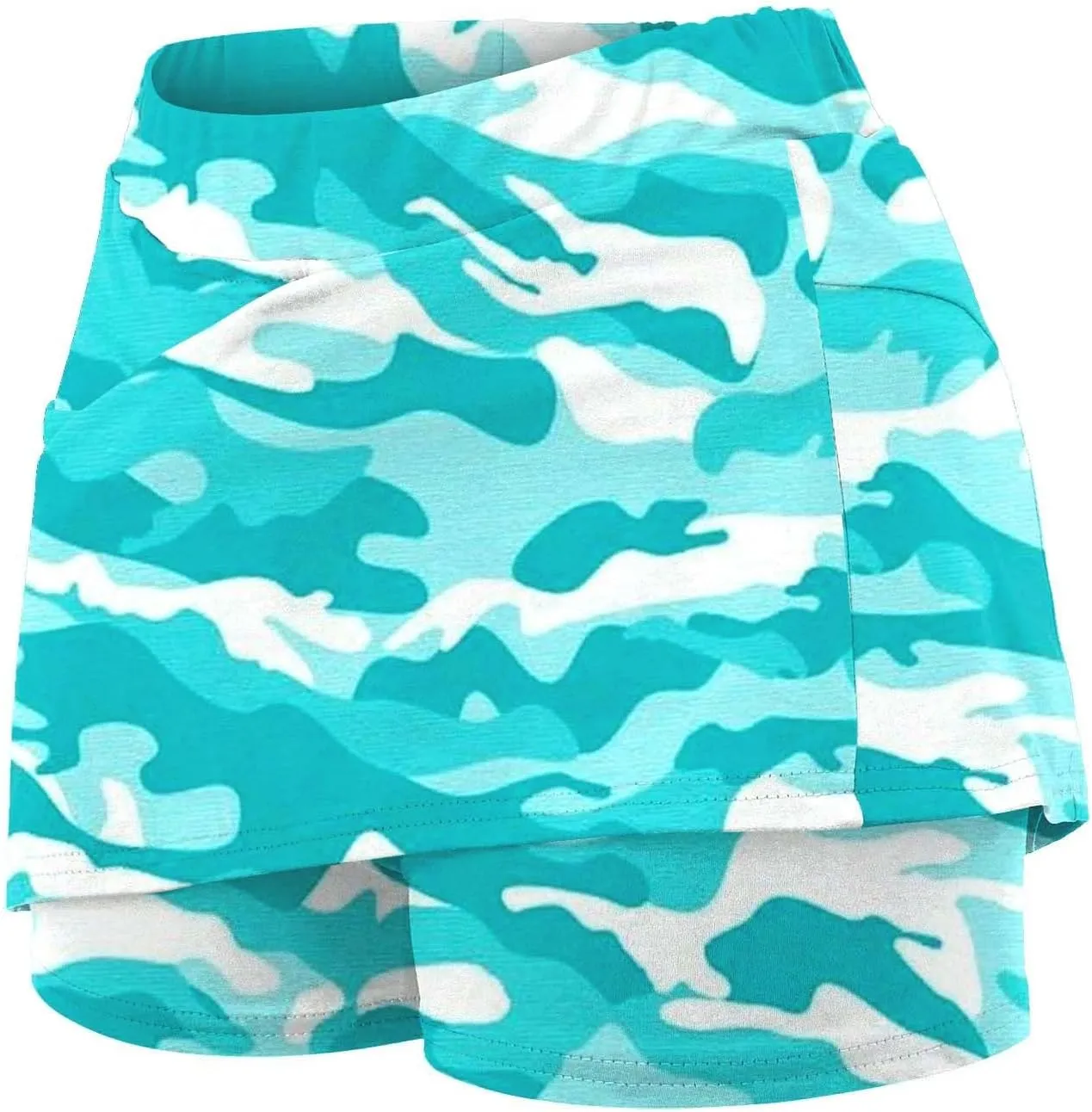 Camo Tennis Skirts for Women Plus Size Summer Athletic Workout Golf Skorts Activewear Tight Skinny Built in Leggings Shorts