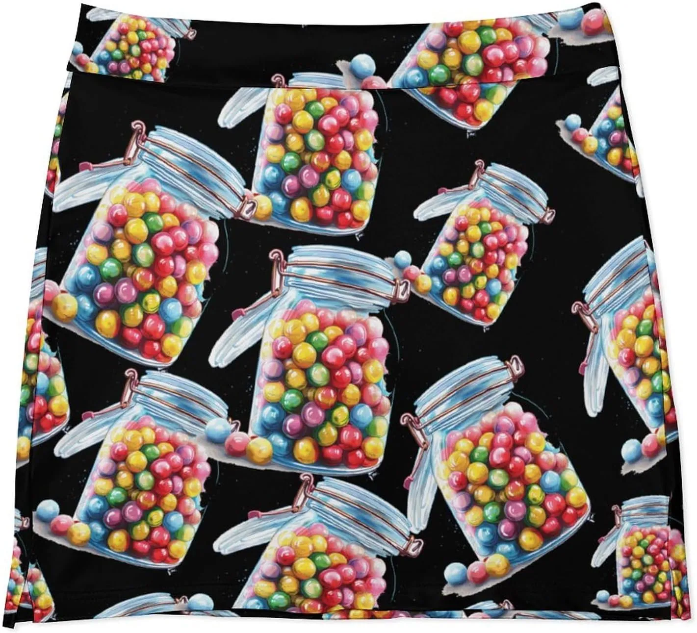 Candy Jar Women's Skort Athletic Skirt Golf Skorts A-line Skirts with Built-in Shorts Pockets