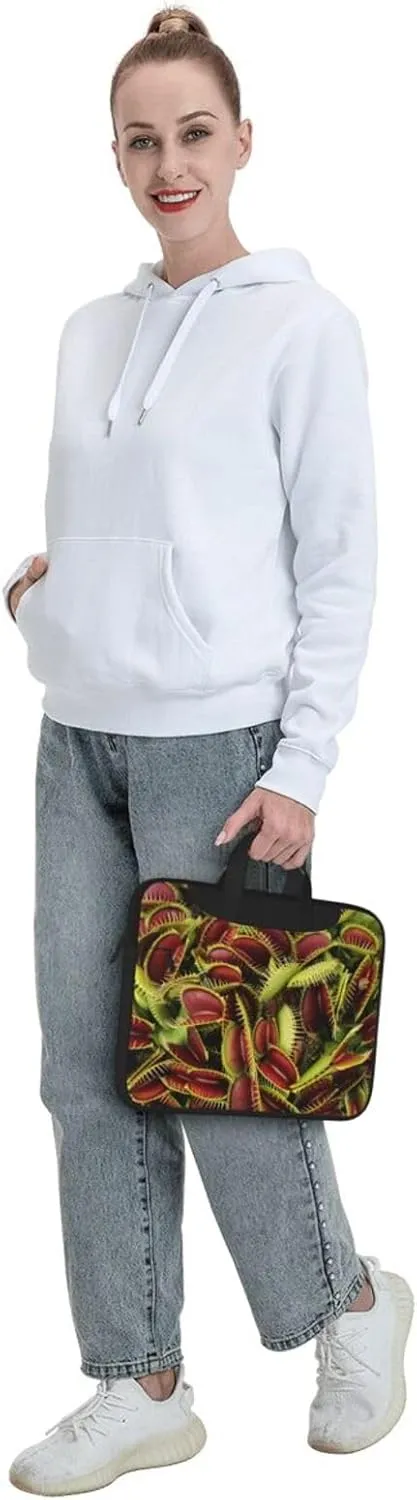 Carnivorous Plant Print Work Casual Office Laptop Shoulder Messenger Bag 13 inch 14 inch 15.6 inch