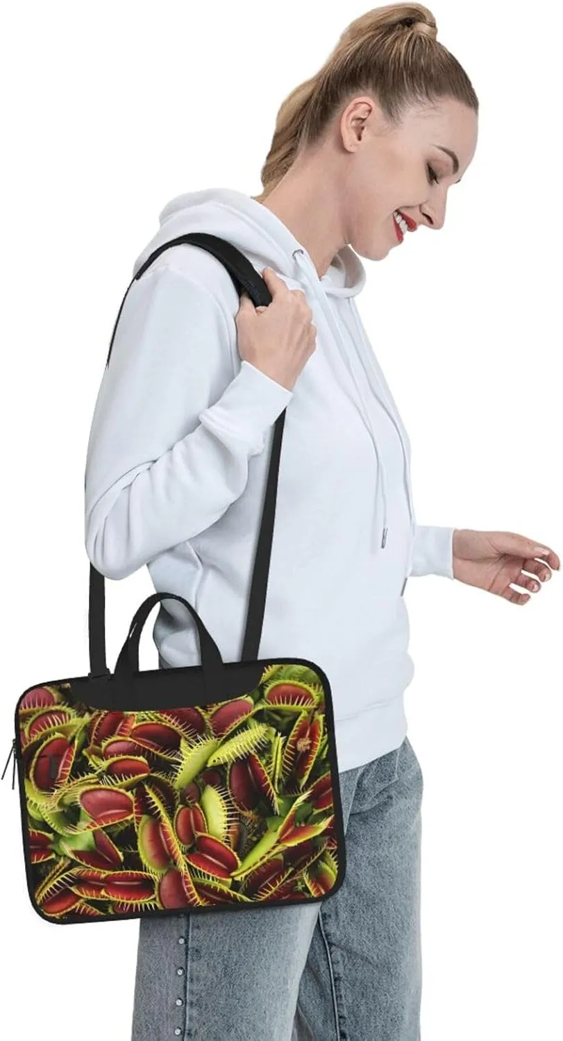 Carnivorous Plant Print Work Casual Office Laptop Shoulder Messenger Bag 13 inch 14 inch 15.6 inch