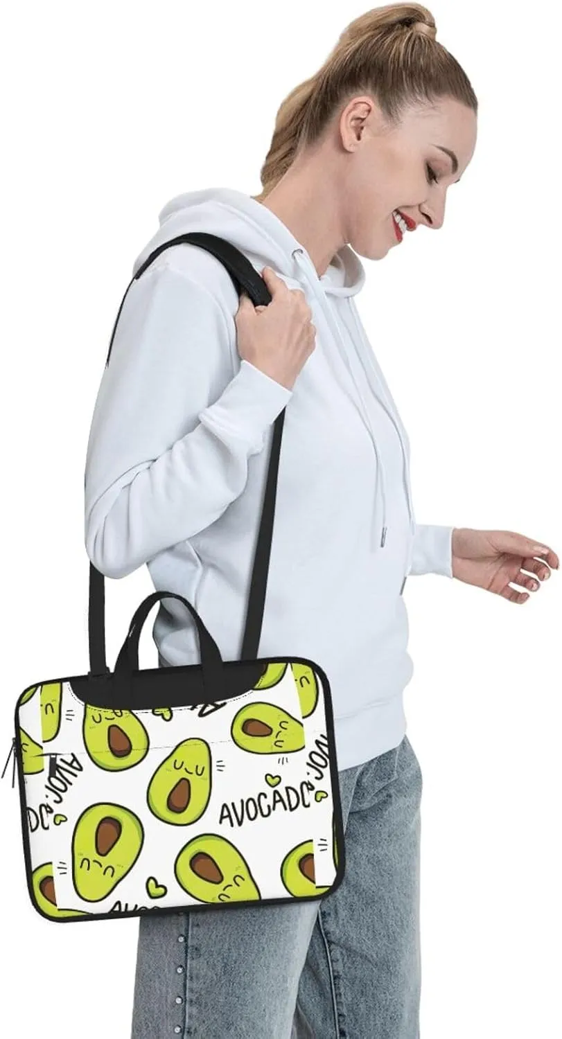 Cartoon Pears Print Work Casual Office Laptop Shoulder Messenger Bag 13 inch 14 inch 15.6 inch