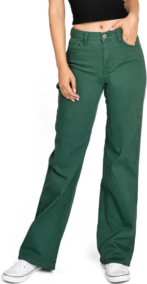 Celebrity Pink Women's Juniors High Rise Skater Wide Straight-Leg Pants