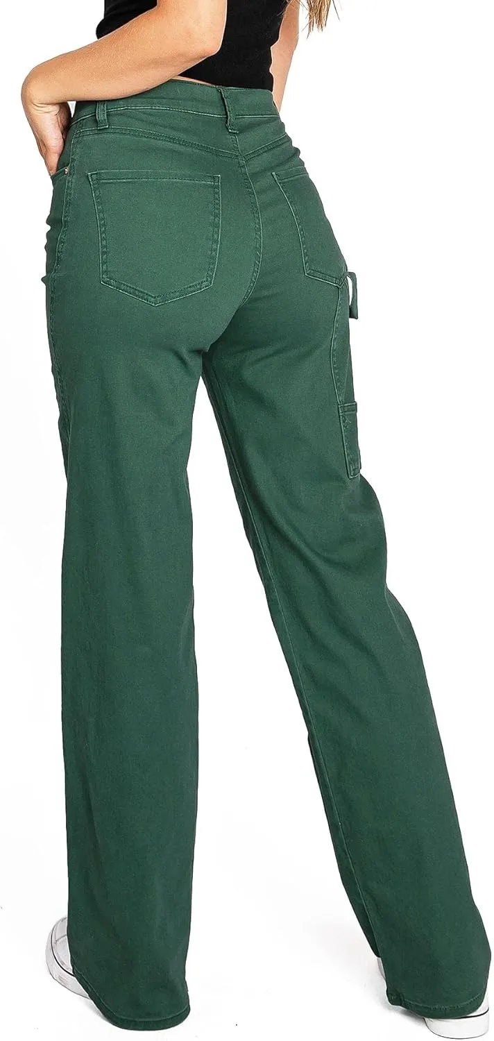 Celebrity Pink Women's Juniors High Rise Skater Wide Straight-Leg Pants