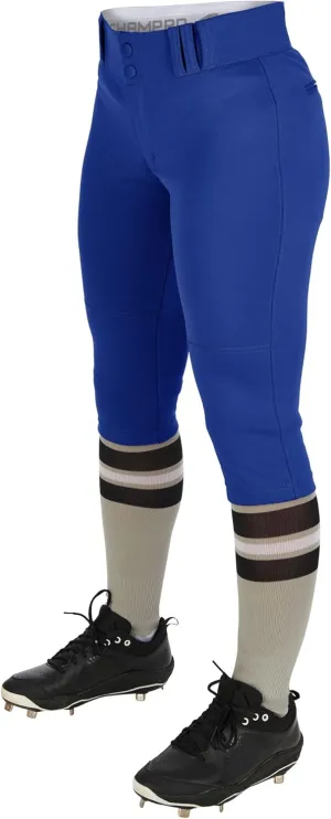 CHAMPRO Girls' Knicker Style Low-Rise Softball Pants