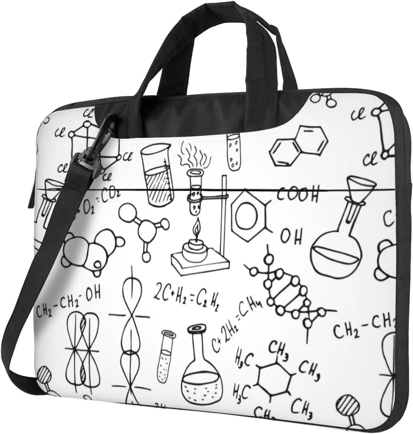 Chemistry Print Print Work Casual Office Laptop Shoulder Messenger Bag 13 inch 14 inch 15.6 inch