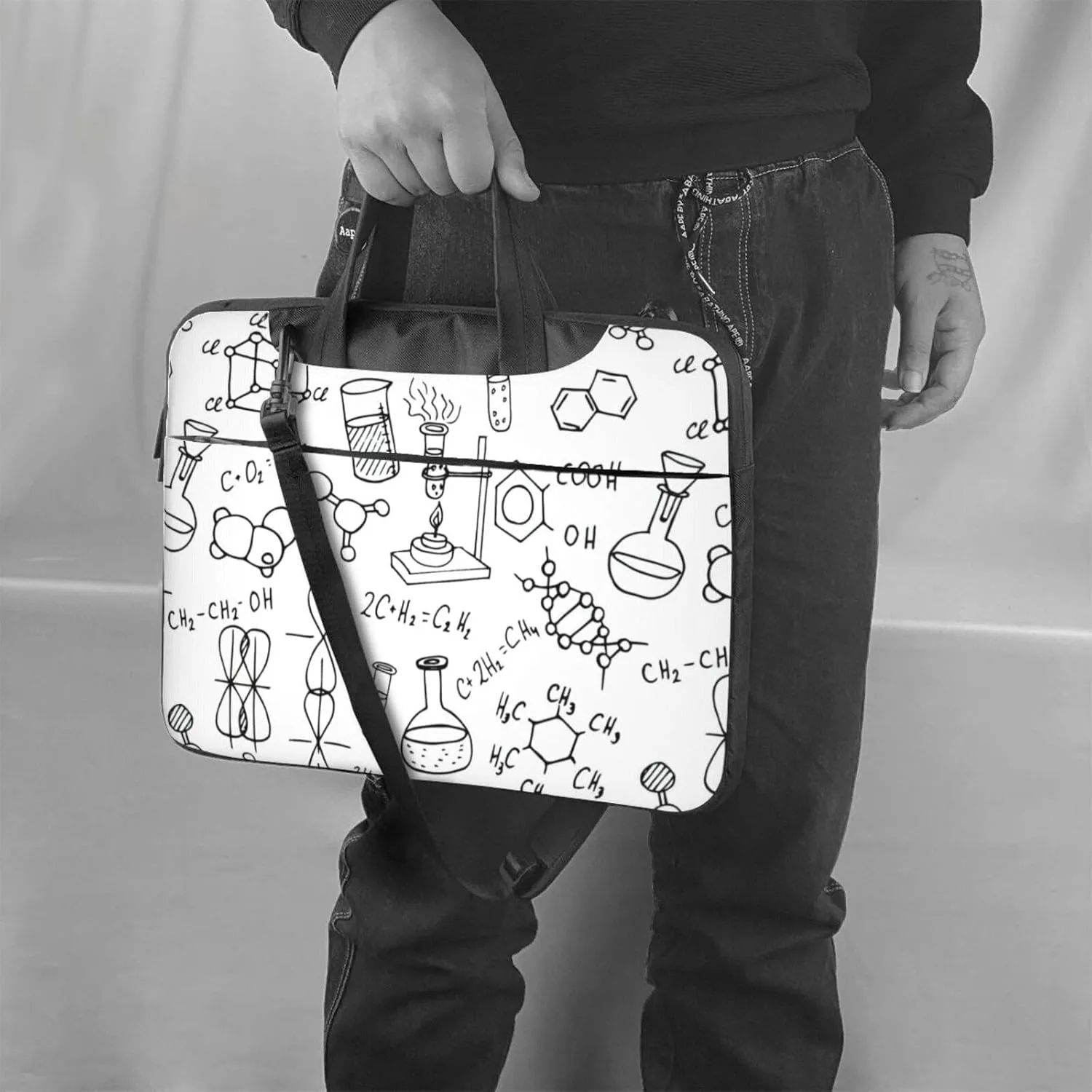 Chemistry Print Print Work Casual Office Laptop Shoulder Messenger Bag 13 inch 14 inch 15.6 inch