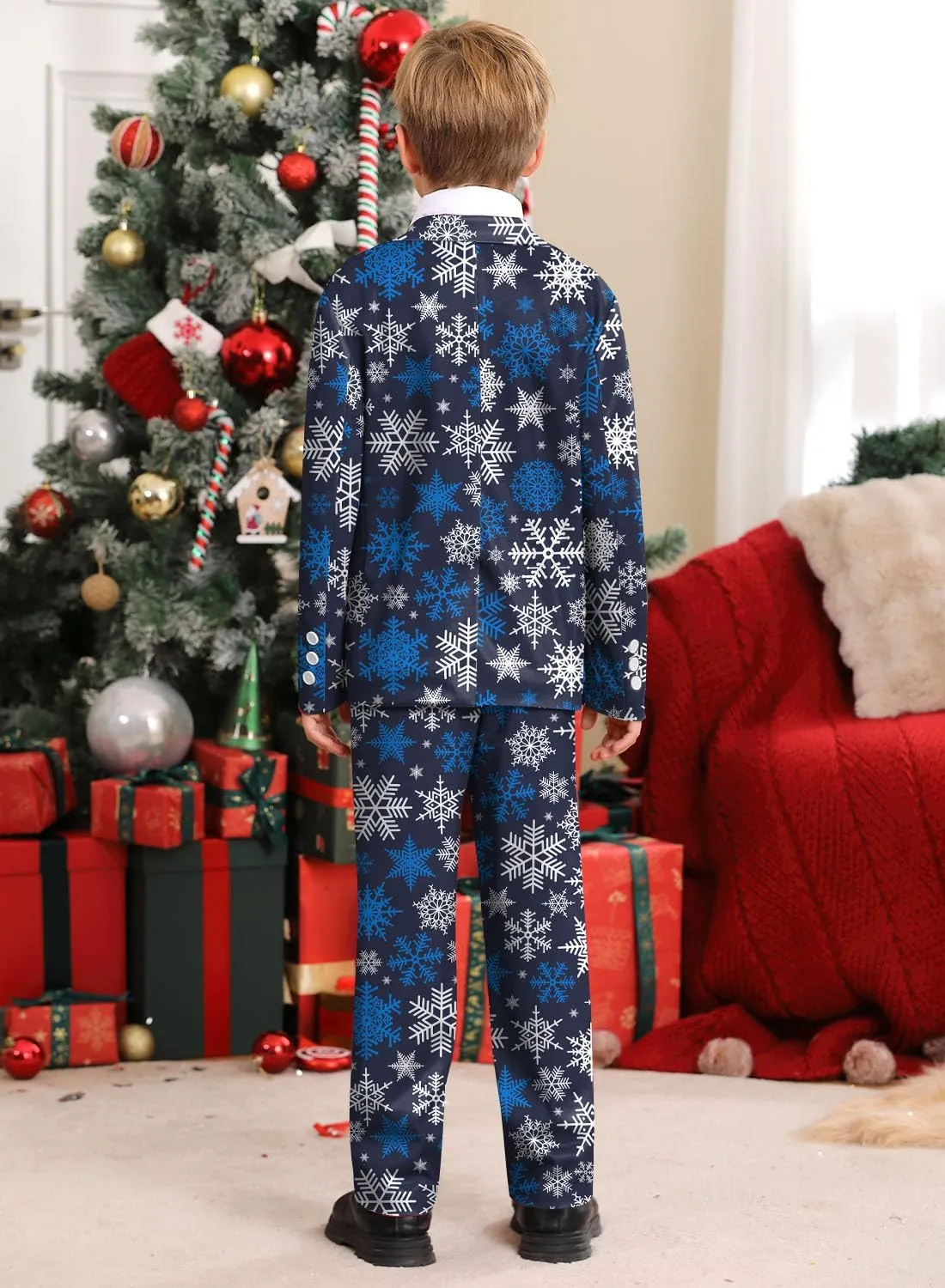 Christmas Boys Ugly 3 Piece Suits with Jacket, Pants & Tie 5-14 Years