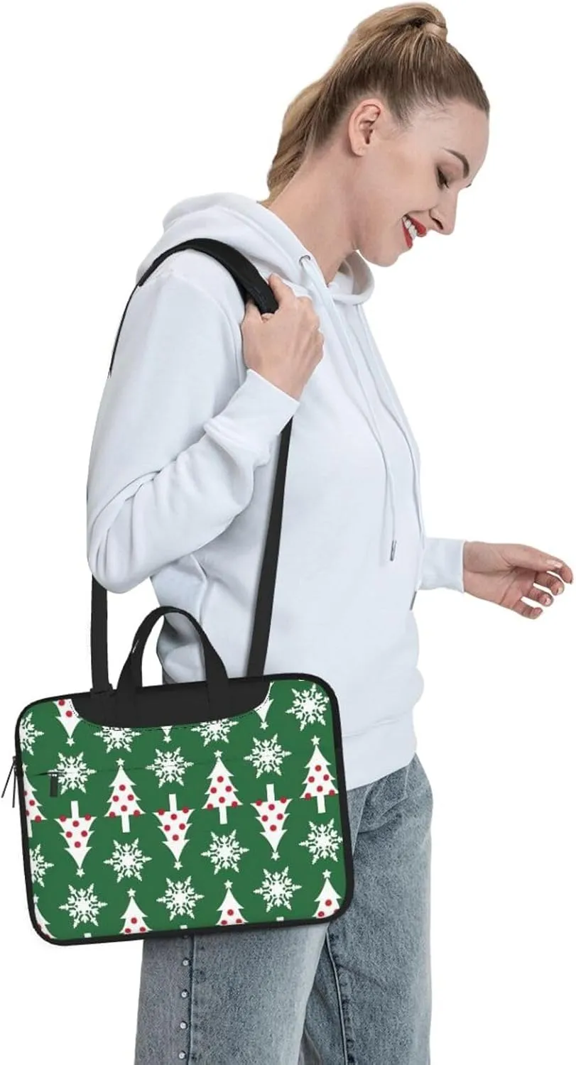 Christmas tree pattern Print Work Casual Office Laptop Shoulder Messenger Bag 13 inch 14 inch 15.6 inch