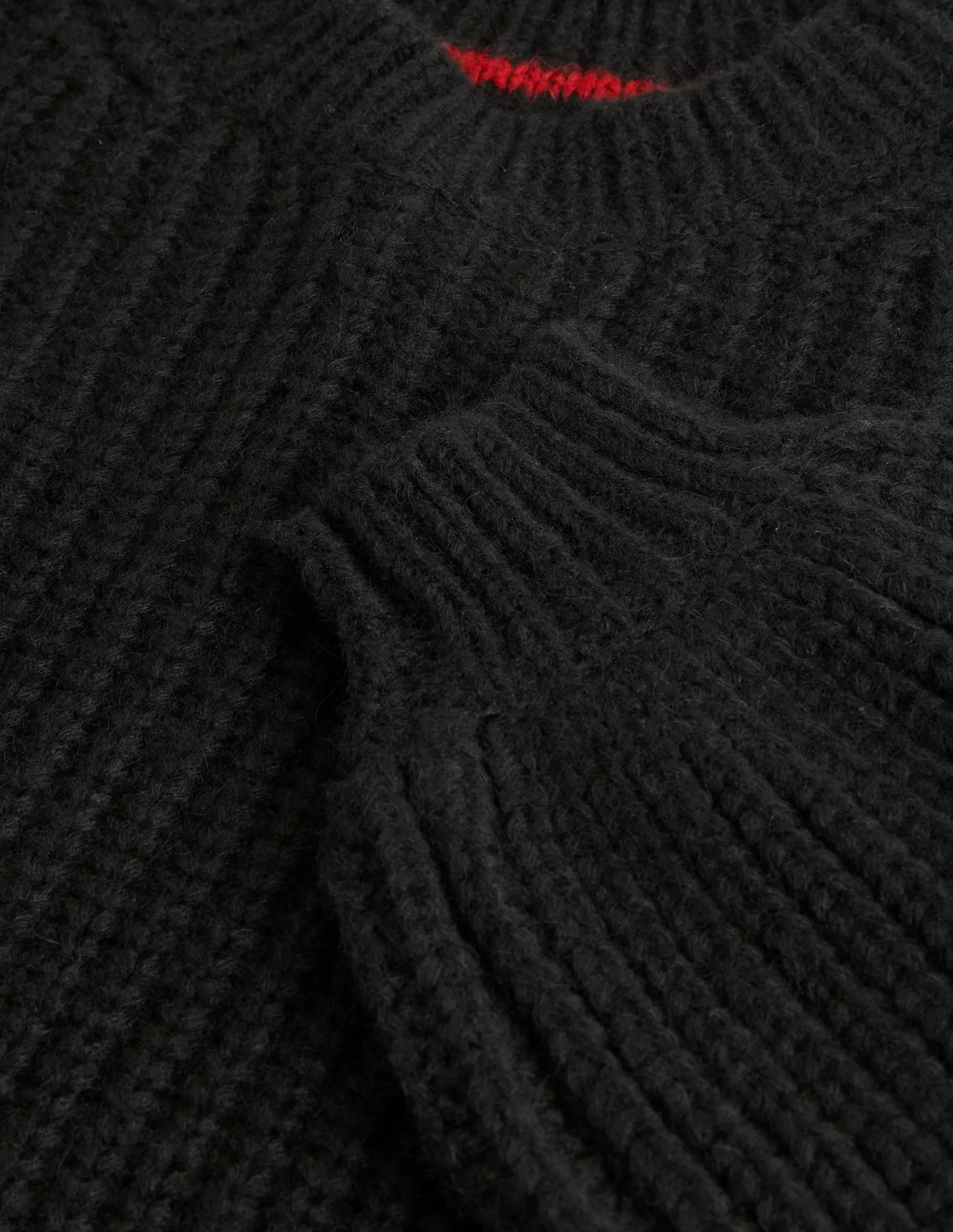 Chunky Ribbed Jumper-Black