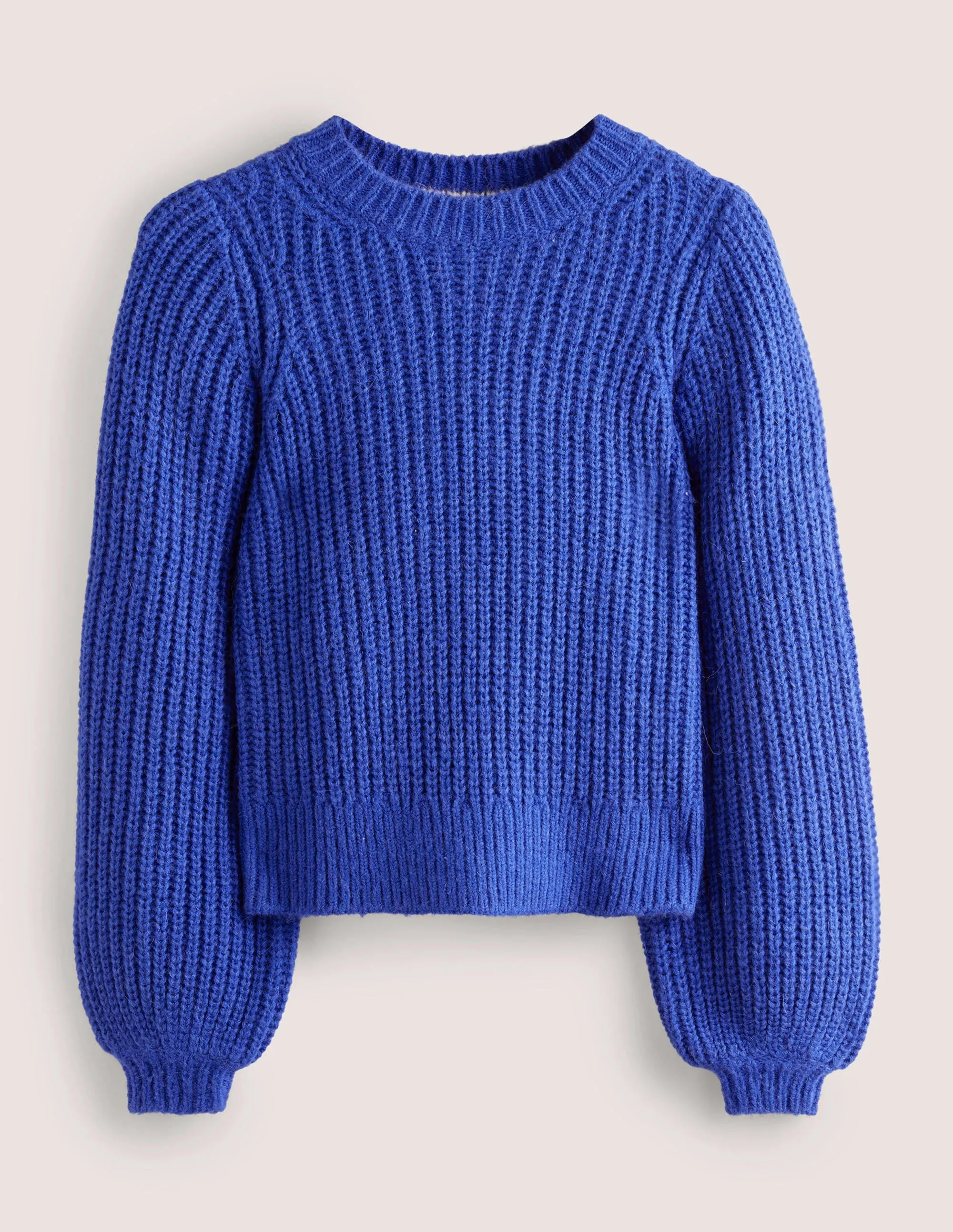 Chunky Ribbed Jumper-Cobalt Blue
