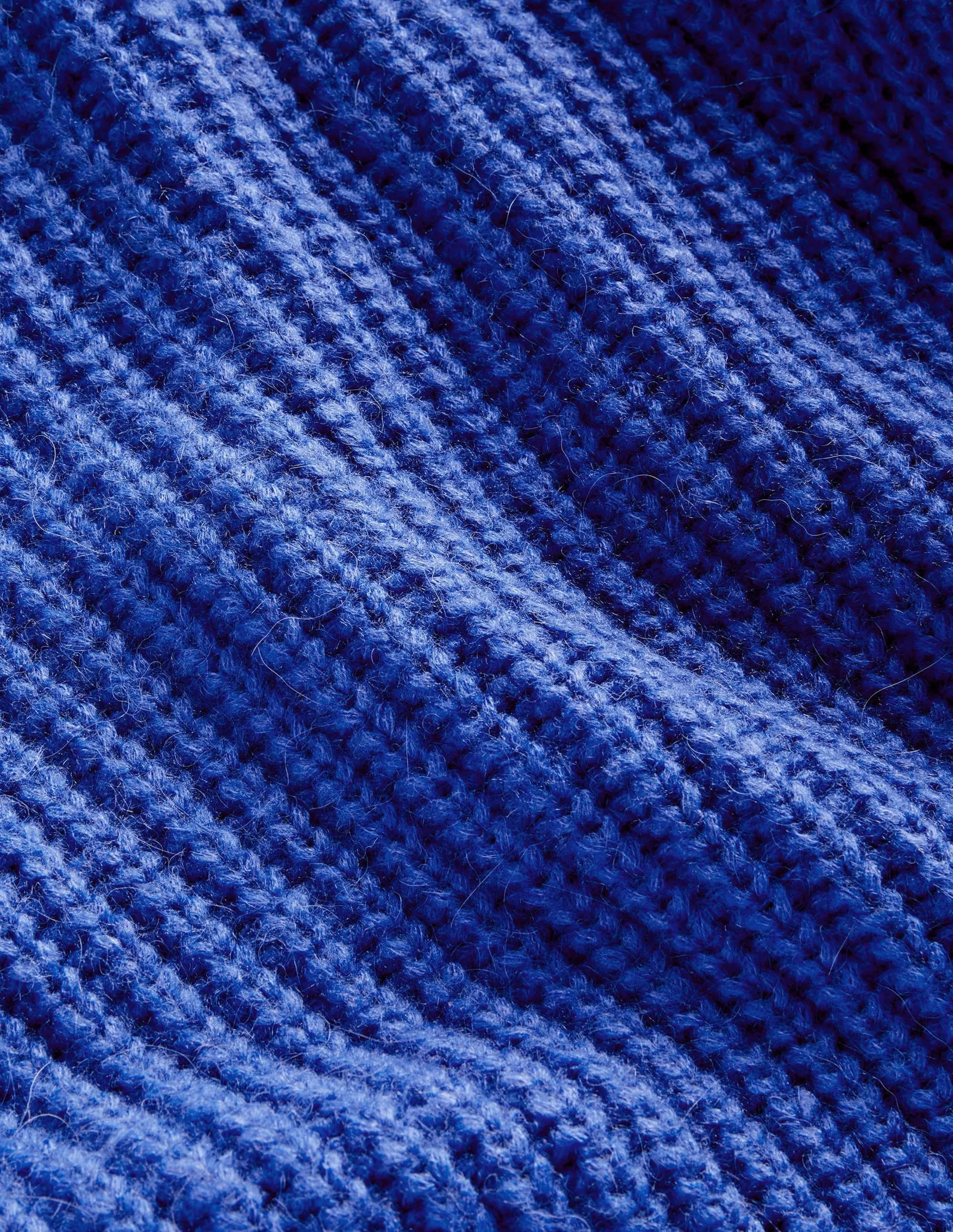 Chunky Ribbed Jumper-Cobalt Blue