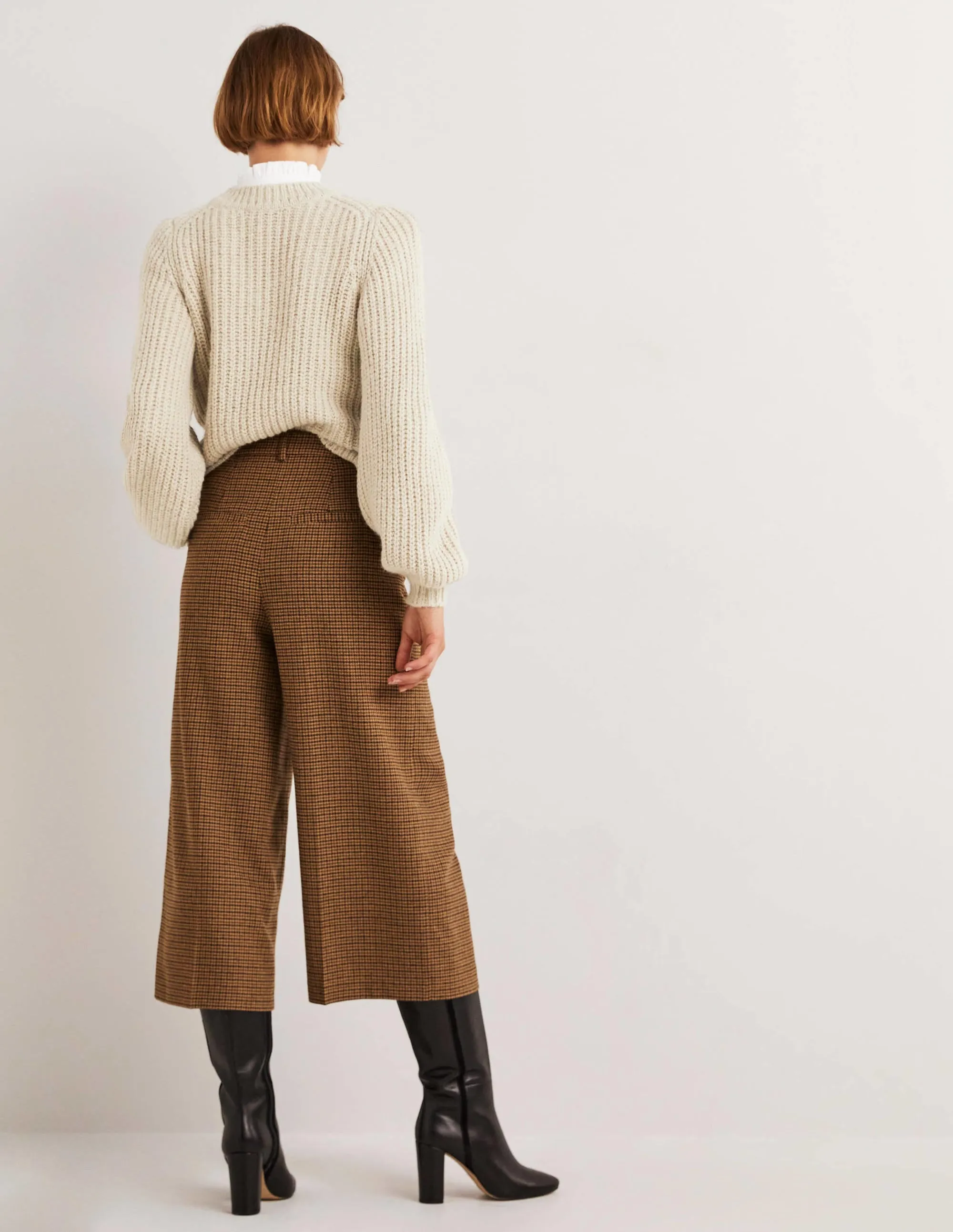 Chunky Ribbed Jumper-Oatmeal Melange