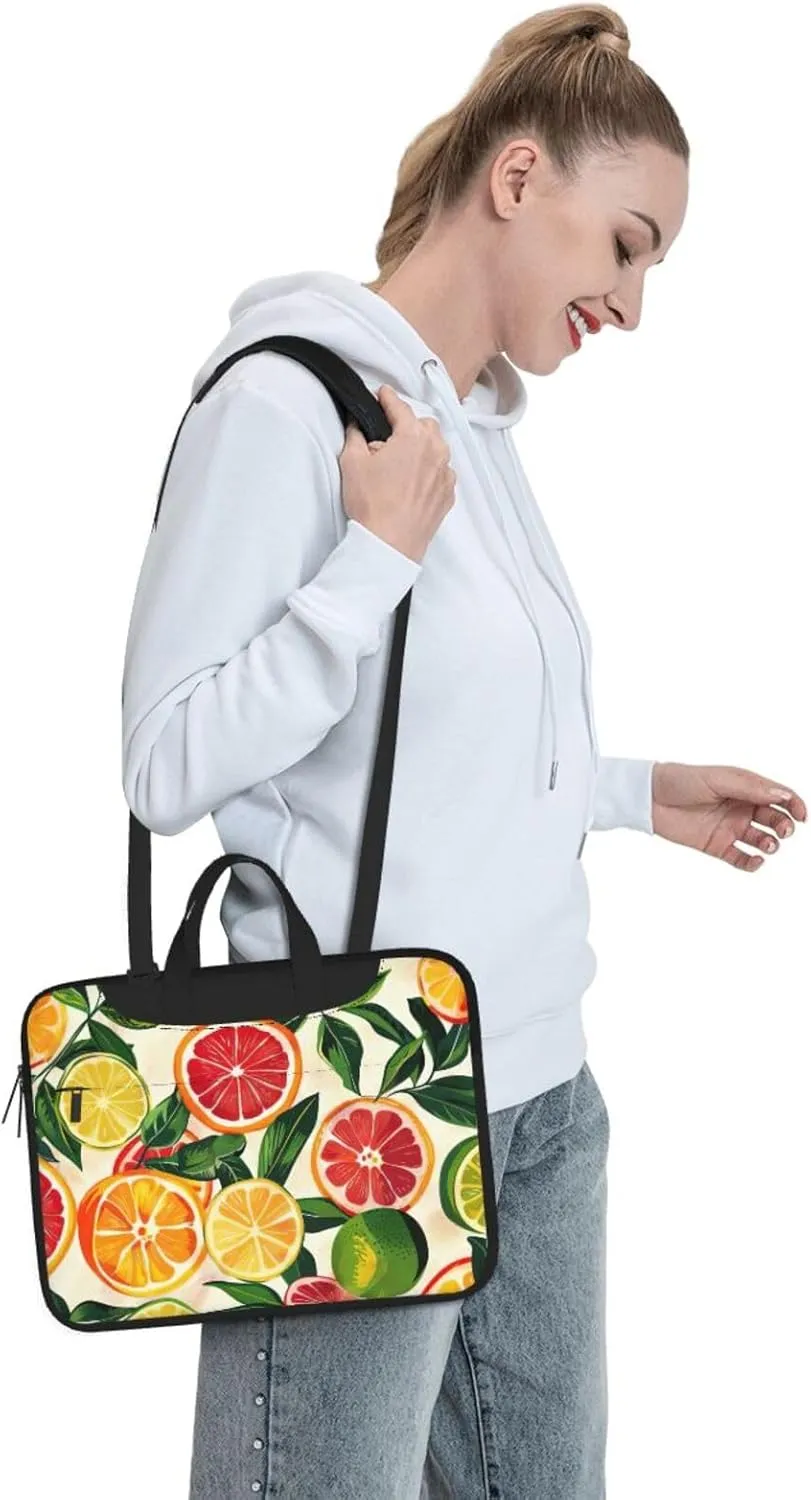citrus fruit pattern Print Work Casual Office Laptop Shoulder Messenger Bag 13 inch 14 inch 15.6 inch