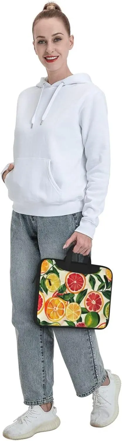 citrus fruit pattern Print Work Casual Office Laptop Shoulder Messenger Bag 13 inch 14 inch 15.6 inch