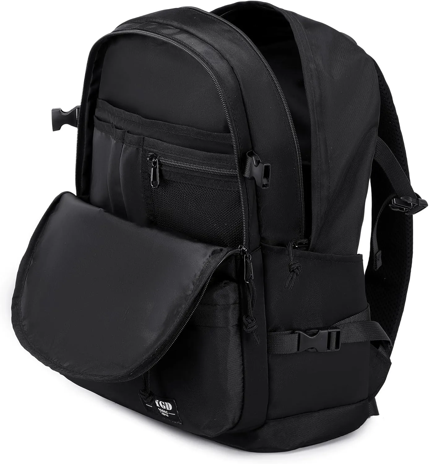 Classical Basic Laptop Backpack 15.6 Inch School Backpack College Backpacks Anti Theft Carry on Travel Backpack for Work,Casual Daypack for Boys Girls Teens (Black)