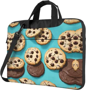 Cookies Food Chocolate Chips Biscuits Print Work Casual Office Laptop Shoulder Messenger Bag 13 14 15.6 inch